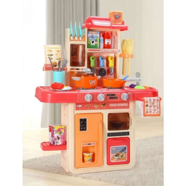 ECO TOYS Kuhinja za decu sa 42 elementa, pink - HC493096 PINK