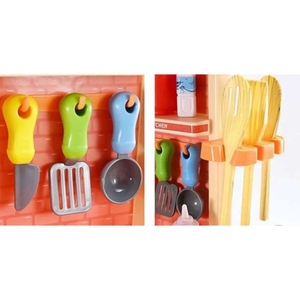 ECO TOYS Kuhinja za decu sa 42 elementa, pink - HC493096 PINK