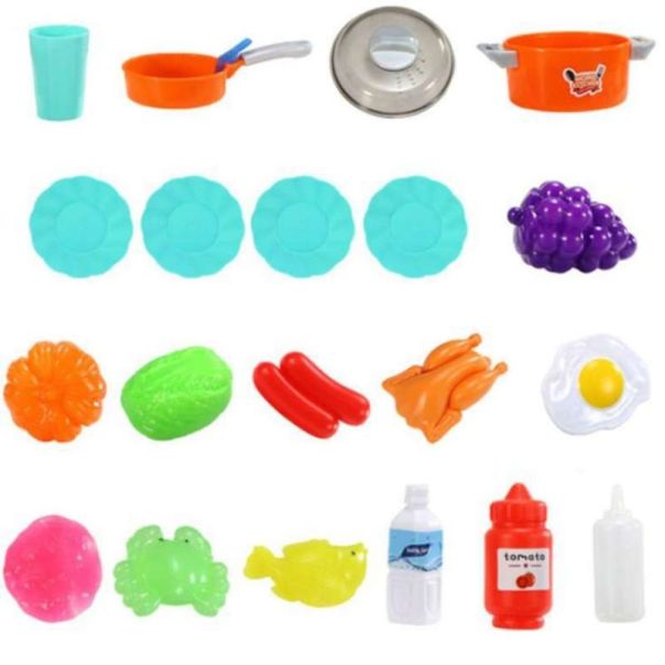 ECO TOYS Kuhinja za decu sa 42 elementa, pink - HC493096 PINK