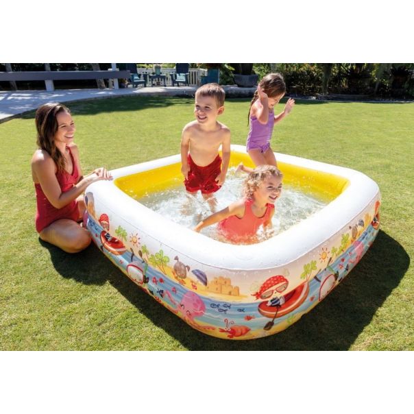 INTEX Dečji bazen na naduvavanje sa krovom 57470 - 57470-DINO