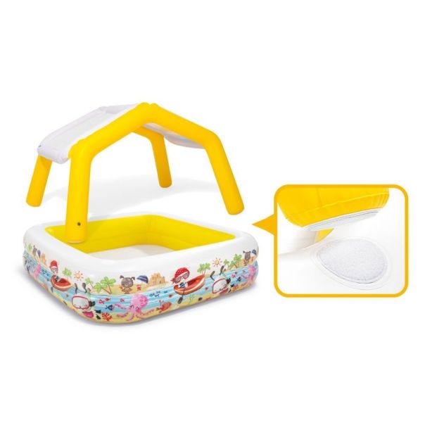 INTEX Dečji bazen na naduvavanje sa krovom 57470 - 57470-DINO