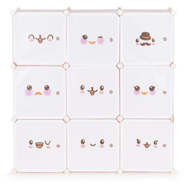 MODERNHOME Dečiji ormar sa 9 polica-Emoji - PJJCBS0009-09C
