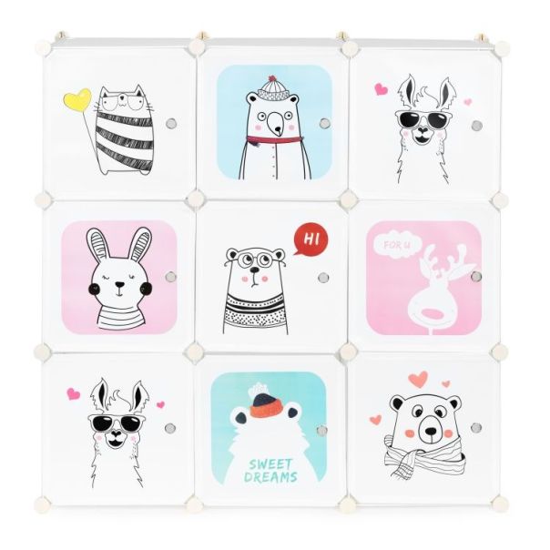 MODERNHOME Dečiji ormar sa 9 polica-Sweet Dreams - PJJCBS0009-09B