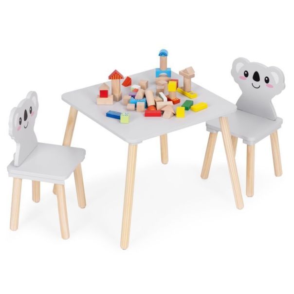 ECO TOYS Dečiji set nameštaja koala – sto + 2 stolice , ecotoys - EP2751982