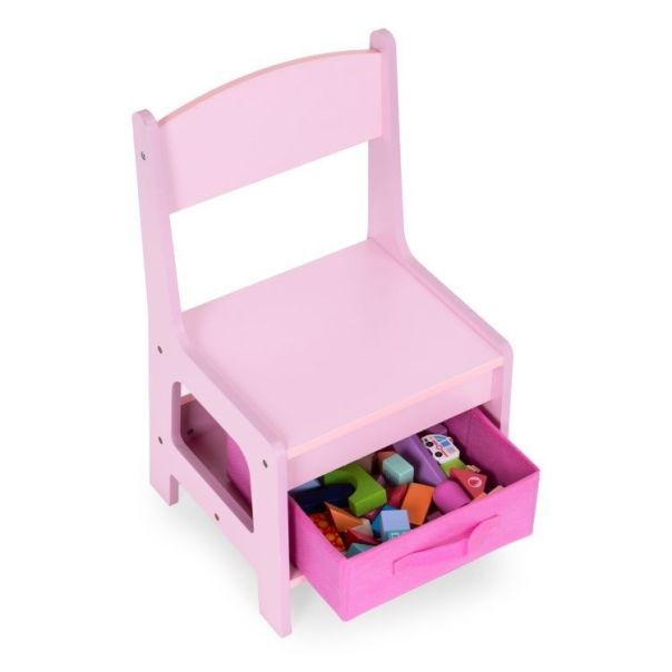 ECO TOYS Set dečji sto sa tablom za pisanje i stolice, roze - ZKC-1B
