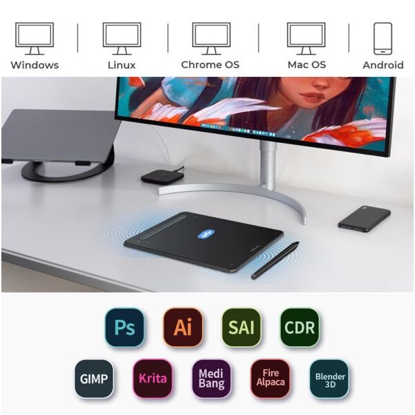 XP-Pen Deco MW - IT850B_BK