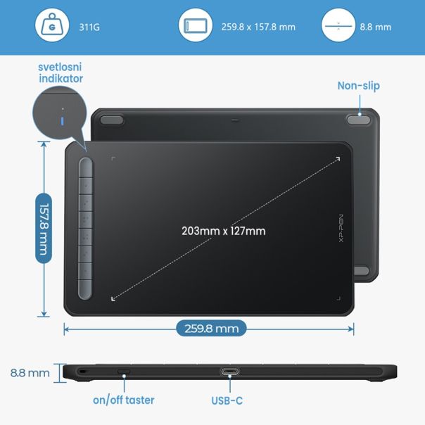 XP-Pen Deco MW - IT850B_BK