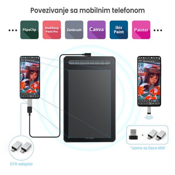 XP-Pen Deco MW - IT850B_BK