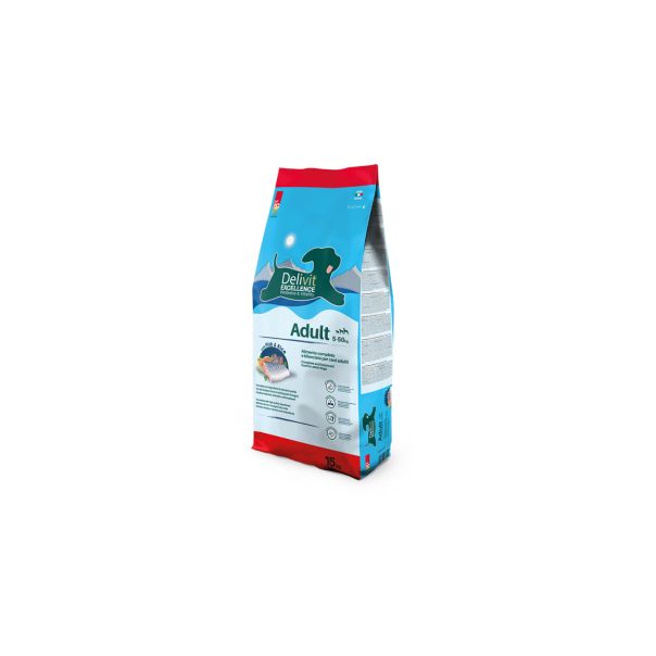 PET360 Delivit adult dog 15 kg ,riba/pirinač - 8059796478205