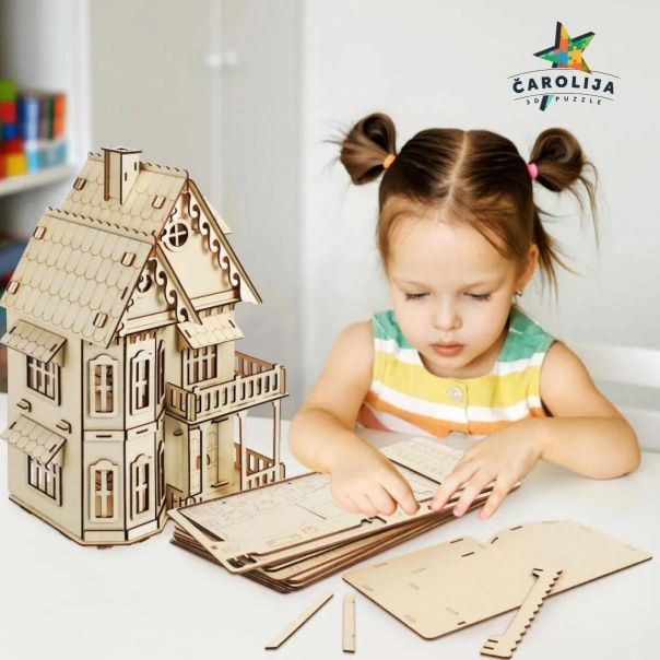 3D DRVENA PUZZLA - GOTSKA VILA - 254-1-1-1-1