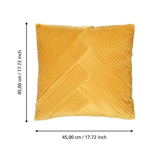 EGLO Dekorativni jastuk 45x45cm Shoura, žuta - 420263