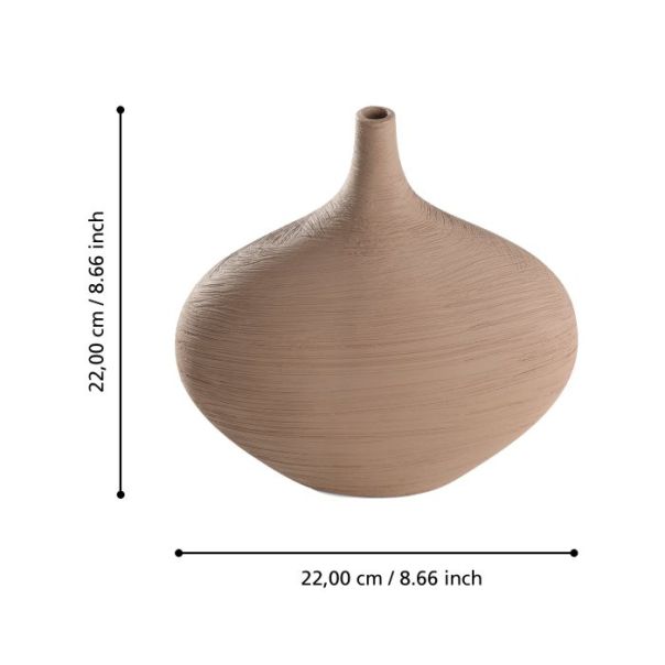 EGLO Keramička vaza 22x9cm Saryksu, braon - 421412
