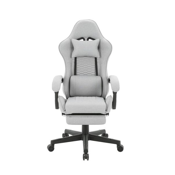 ePlayGame Gejmerska stolica HC-4095 FABRIC-DGS2 svetlo siva - HC-4095 FABRIC-DGS2