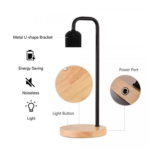 ALLOCACOC DESIGNNEST Lebdeca led stona lampa, crna - DH0296WD-LEVLAP