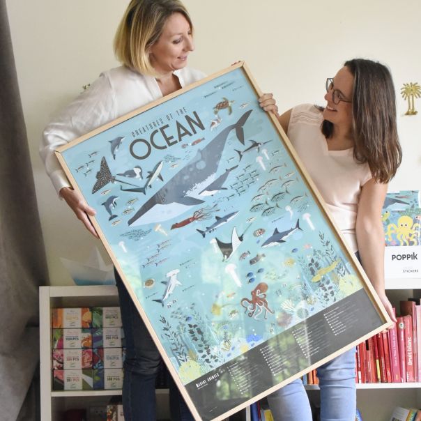 Edukativni poster s nalepnicama Otkrića: Okeani 6+ - DIS002