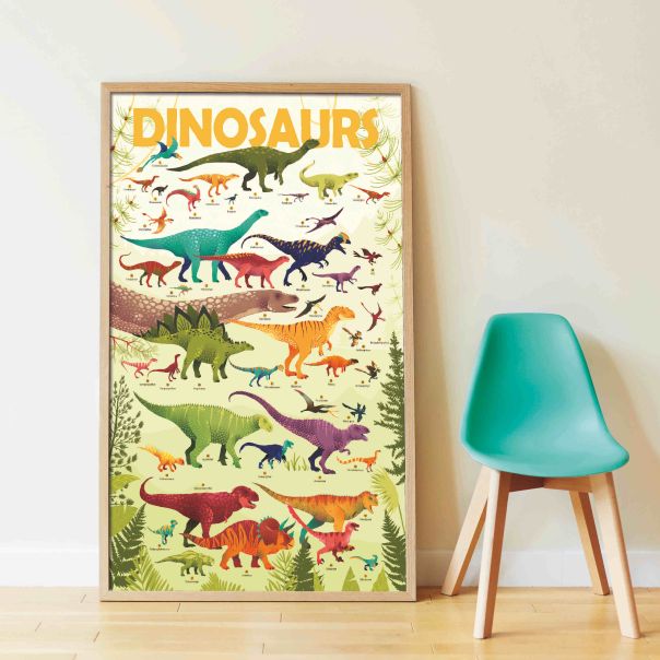 Edukativni poster s nalepnicama Otkrića: Dinosaurusa 5+ - DIS005