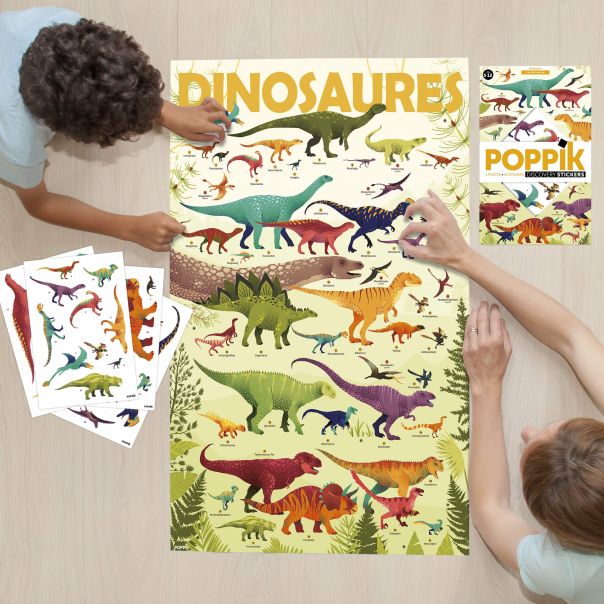 Edukativni poster s nalepnicama Otkrića: Dinosaurusa 5+ - DIS005