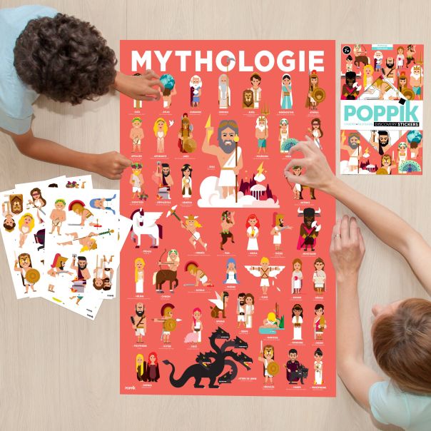 Edukativni poster s nalepnicama Otkrića: Mitologija 7+ - DIS018