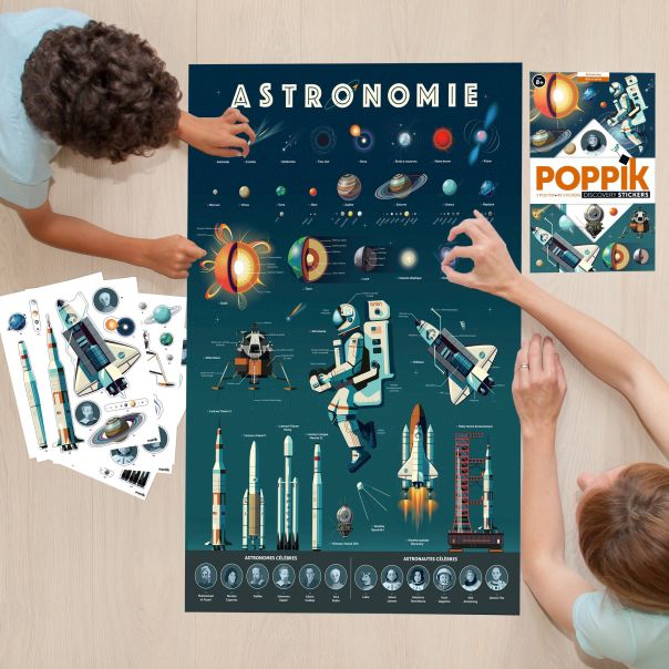Edukativni poster s nalepnicama Otkrića: Astronomija 7+ - DIS020