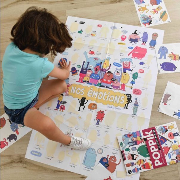 Edukativni poster s nalepnicama Otkrića: Osećanja 3-7 - DIS023