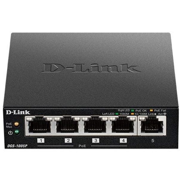 D-LINK switch 5P DGS+1005P/E POE+ 60W - DLI001