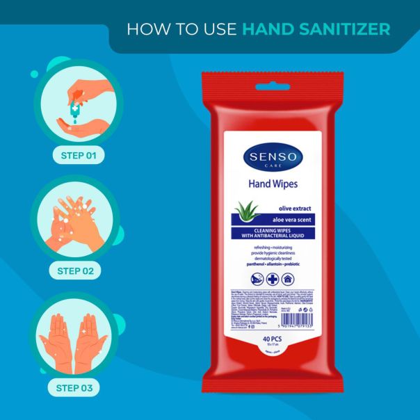 SUMEX Vlažne maramice za ruke aloe vera 40kom - DM863FR