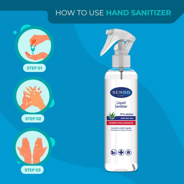 SUMEX Antibakterijski sprej za ruke 300ml aloe vera 70% alkohola - DM865FR