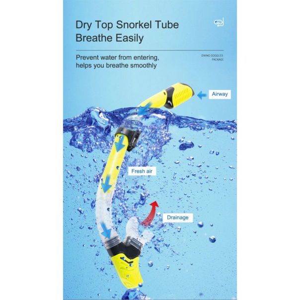 BLUE REEF Set maska plastic full-dry snorkel set U - DMO