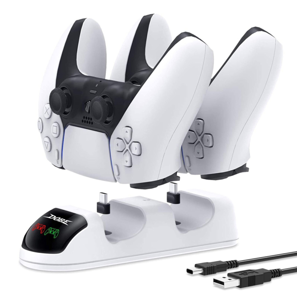 Dobe TP5-0506 stalak-punjač za dva gamepada PS5 beli - 220784
