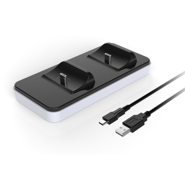 Docking station DOBE držač sa USB punjačem za 2 PS5 kontrolera TP5-0591 crno-beli - 052815