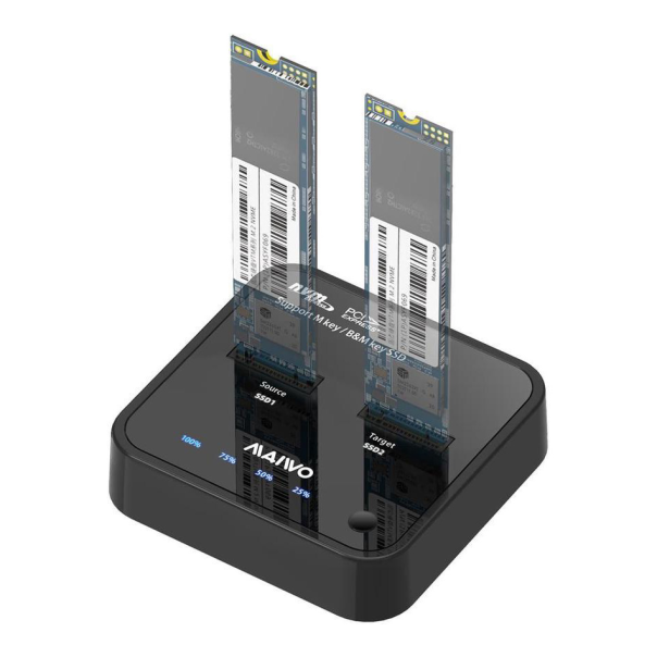 Docking station MAIWO K3016P2, Type C 3.2 na 2x M.2 NVMe clone crni - 213523