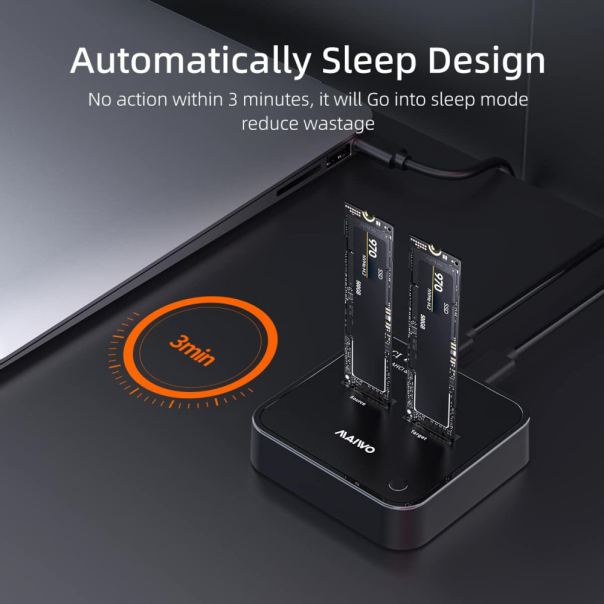 Docking station MAIWO K3016P2, Type C 3.2 na 2x M.2 NVMe clone crni - 213523