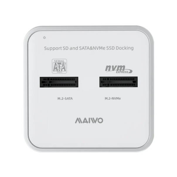 Docking station MAIWO K3016SD, Type C 3.2 na 2 x M.2 (SATA i PCIe NvMe), SD Card, beli - 213524
