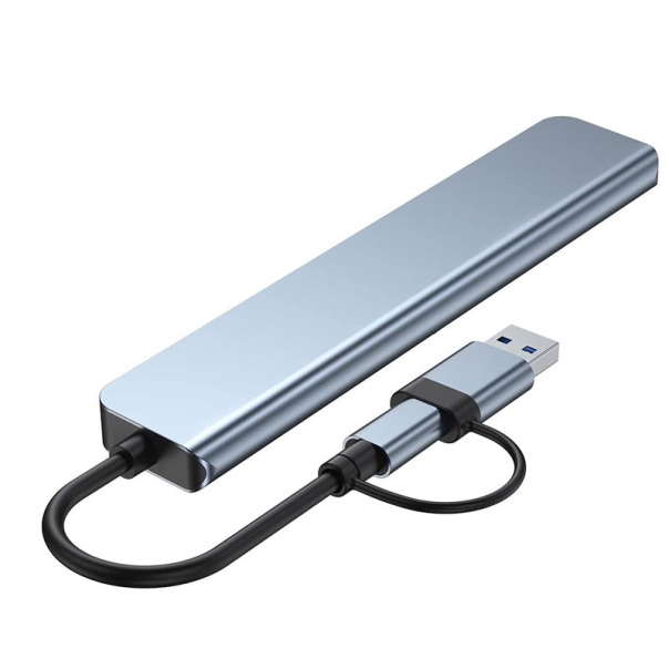 Docking station / HUB Type-C na USB 3.0 7u1 kabel 10cm - 601956