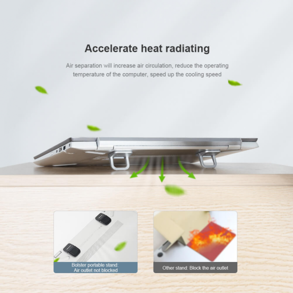 Dodatni podizaci za laptop Nillkin Bolster srebrni - 99811