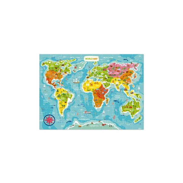 DODO Puzzle za decu Map of the world - 100 delova - 104-300123