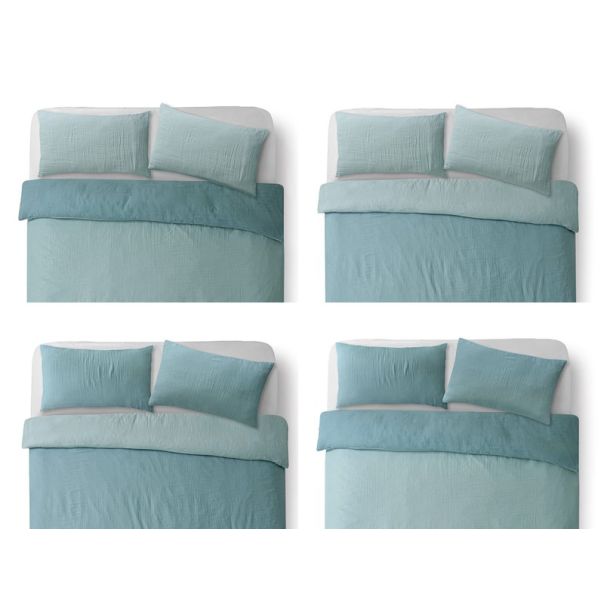 DORMEO Pamuk Muslin posteljina set, tirkiz,  200x200 - EP3189323