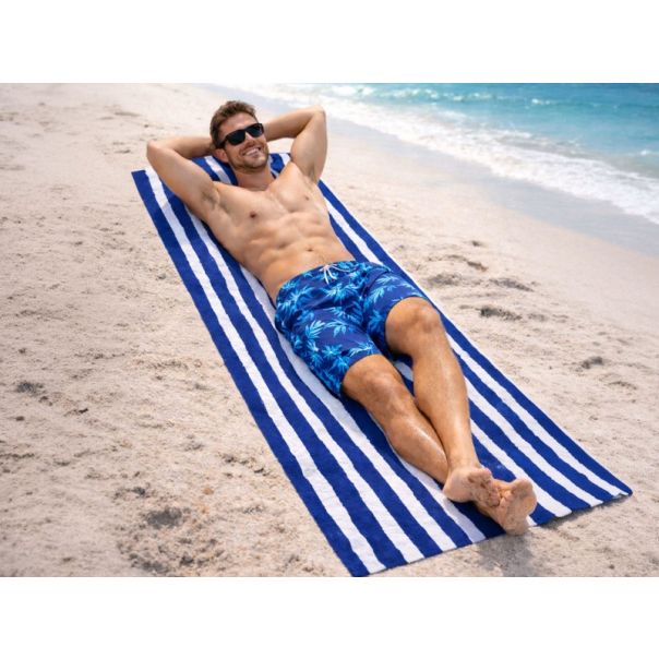 DORMEO Peškir 2u1 za plažu i torba, plava, 80x160 cm - EP3108350