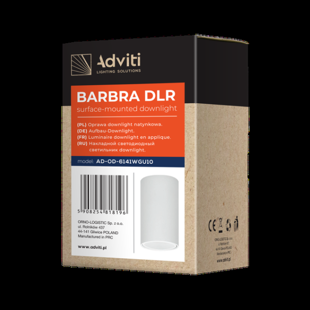 ADVITI Plafonska okrugla svetiljka GU10 IP20 Barbra, bela - ORNAD-OD-6141BWU10