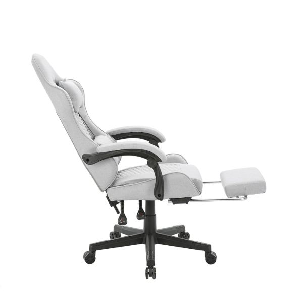 ePlayGame Gejmerska stolica HC-4095 FABRIC-DGS2 svetlo siva - HC-4095 FABRIC-DGS2
