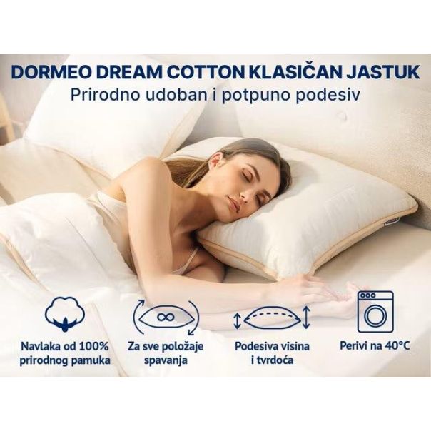DORMEO Dream Cotton klasičan jastuk, 50x70 - 110087061