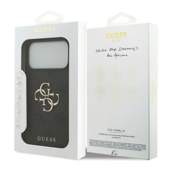 Maska za iPhone 17 Pro Max/ 18 Pro Max Guess 4G Big Logo crna - EP3234223