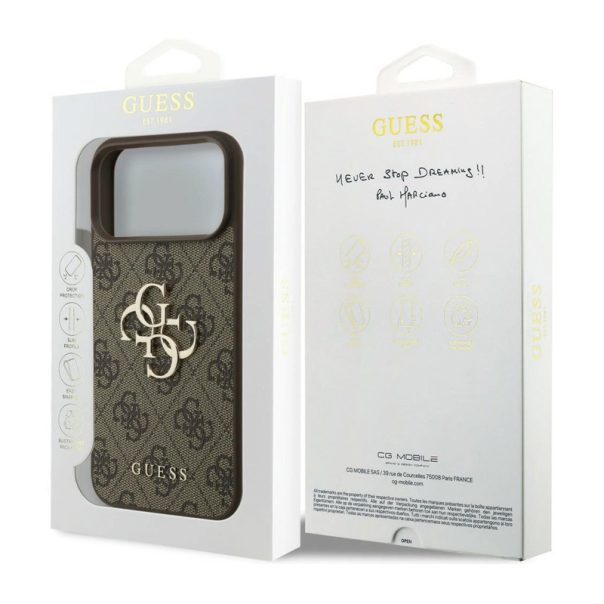 Maska za iPhone 17 Pro Max/ 18 Pro Max braon Guess 4G Big Logo - EP3234229