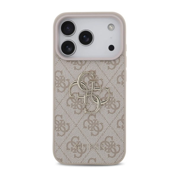 Maska za iPhone 17 Pro/ 18 Pro Guess 4G Big Logo roze zlatna - EP3233950