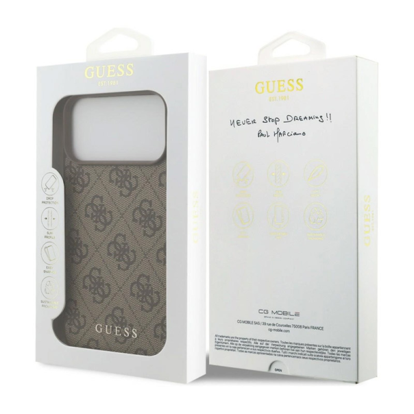 Maska za iPhone 17 Pro Max/ 18 Pro Max braon Guess Hardcase 4G Big Logo - EP3235722