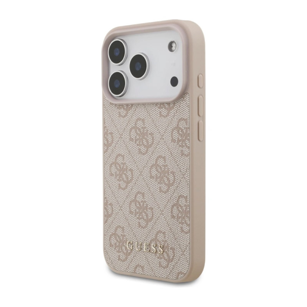 Maska za iPhone 17 Pro/ 18 Pro Guess Hardcase 4G Big Logo roze zlatna - EP3235728