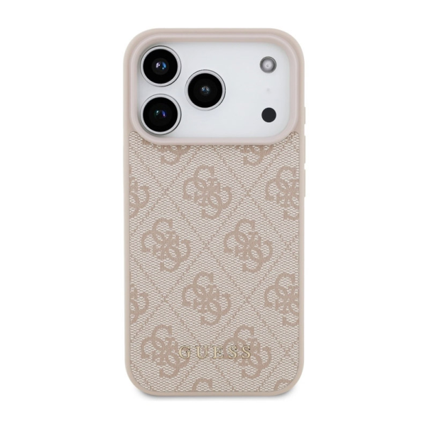 Maska za iPhone 17 Pro/ 18 Pro Guess Hardcase 4G Big Logo roze zlatna - EP3235728