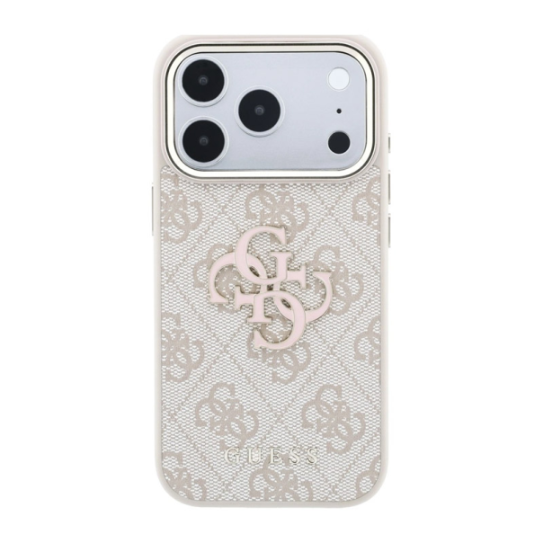 Maska za iPhone 17 Pro/ 18 Pro Guess 4G Big Resin Logo roze - EP3234248