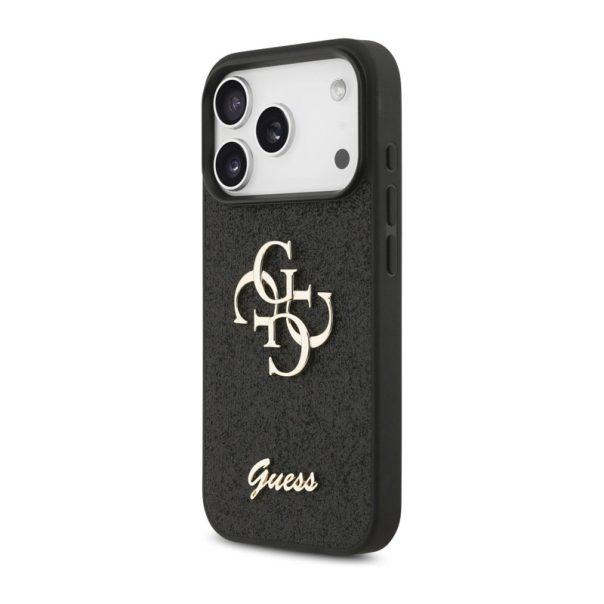 Maska za iPhone 17 Pro/ 18 Pro Guess Fixed Glitter Big 4G crna - EP3235734