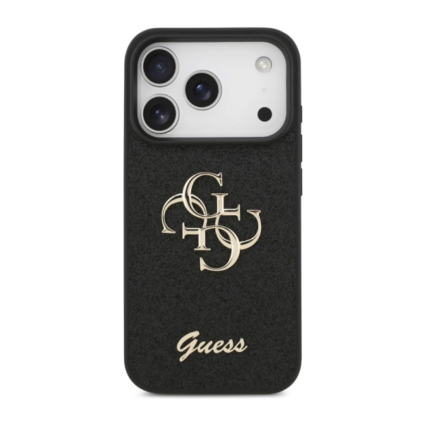 Maska za iPhone 17 Pro/ 18 Pro Guess Fixed Glitter Big 4G crna - EP3235734